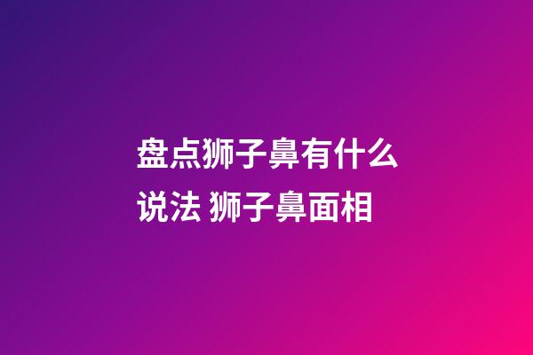 盘点狮子鼻有什么说法 狮子鼻面相